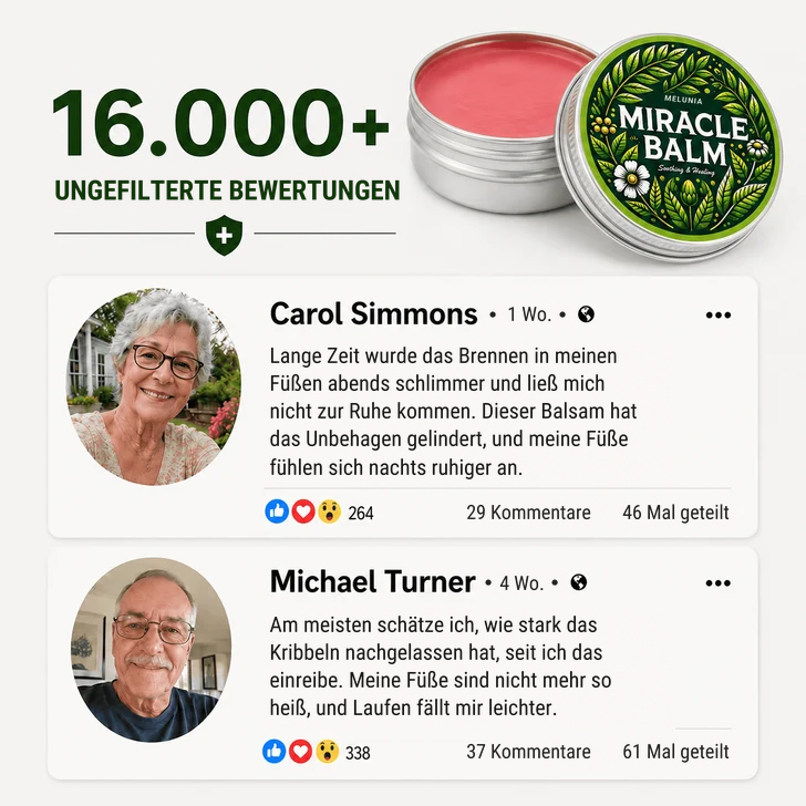Kundenstimmen zum Melunia Miracle Balm – 16.000+ ungefilterte Bewertungen